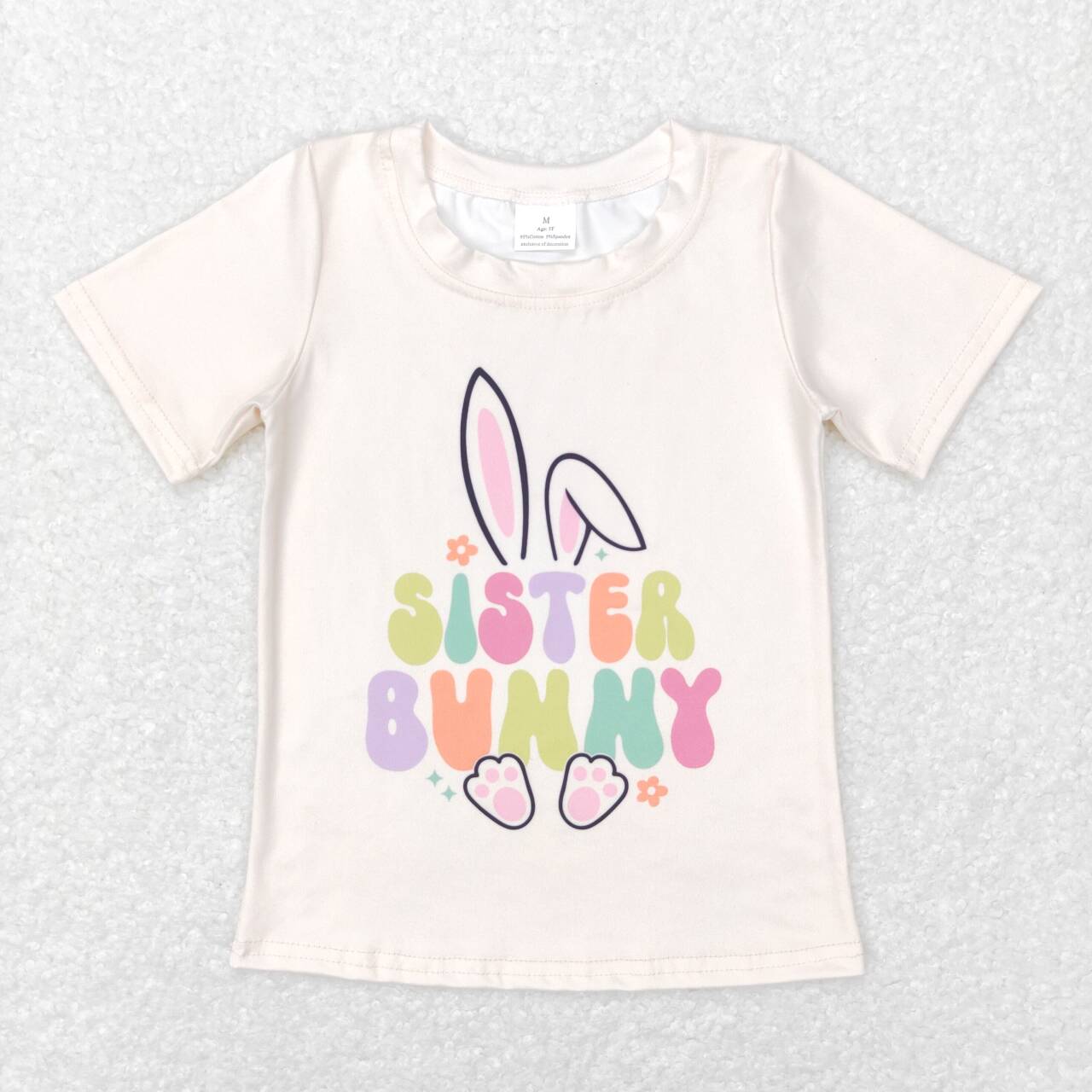 GT0394 sister bunny beige short-sleeved top