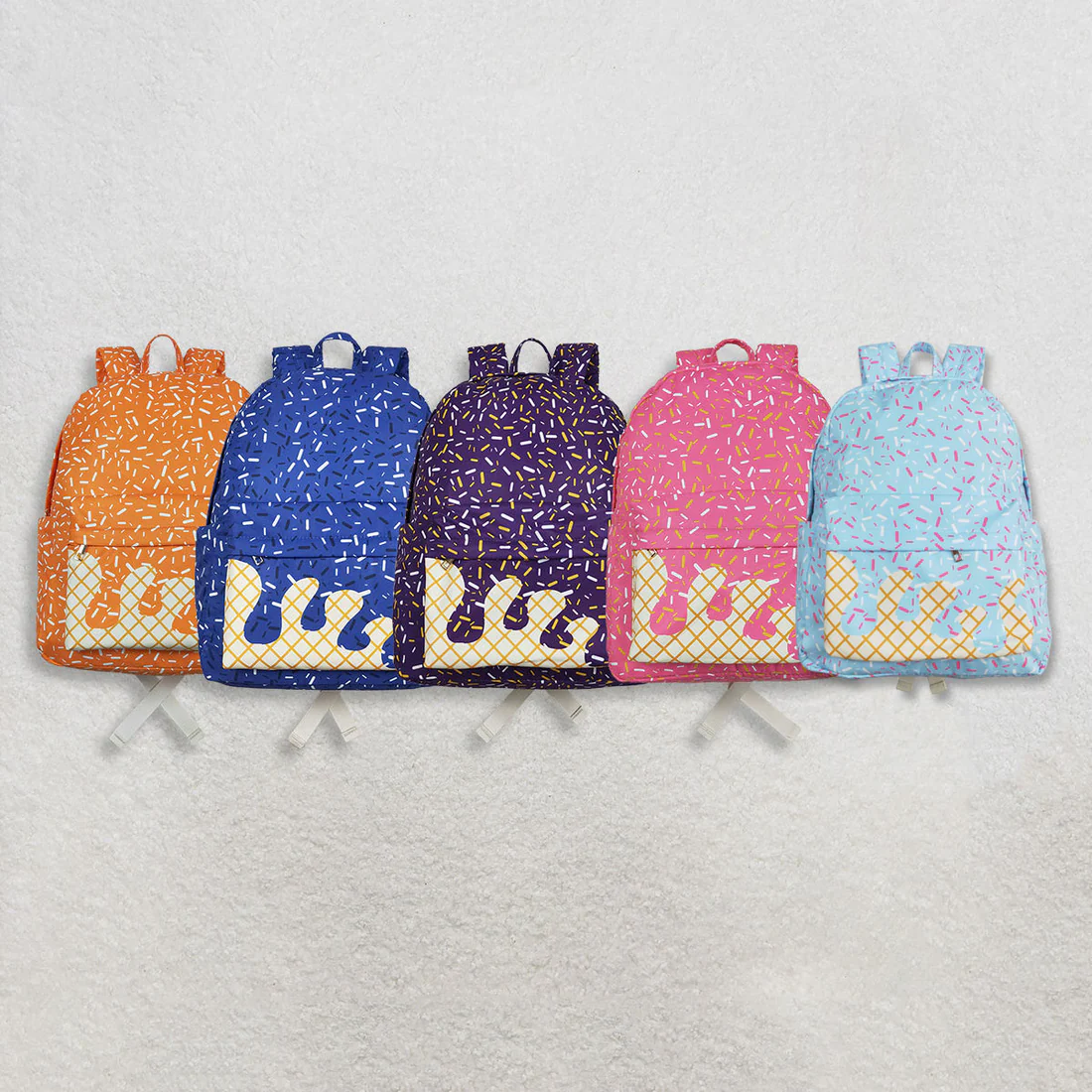 RTS NO MOQ Sibling baby kids clothes team ice cream summer kids backpacks