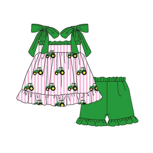 Sling Green Pink Tractor girls  Set GSSO1222