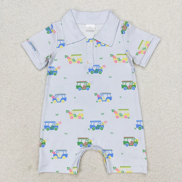 RTS NO MOQ Baby Infant Girls Boys Golf Sibling Summer Rompers