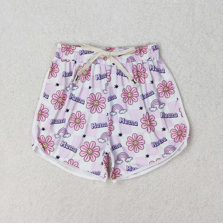 RTS Mama and Mini Flowers Rainbow Summer Shorts Bottoms