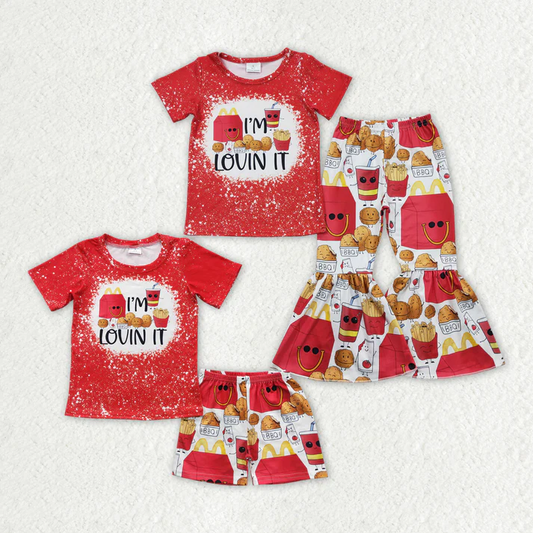 RTS Baby Girls Chips Summer Sinling Boys Clothes Sets