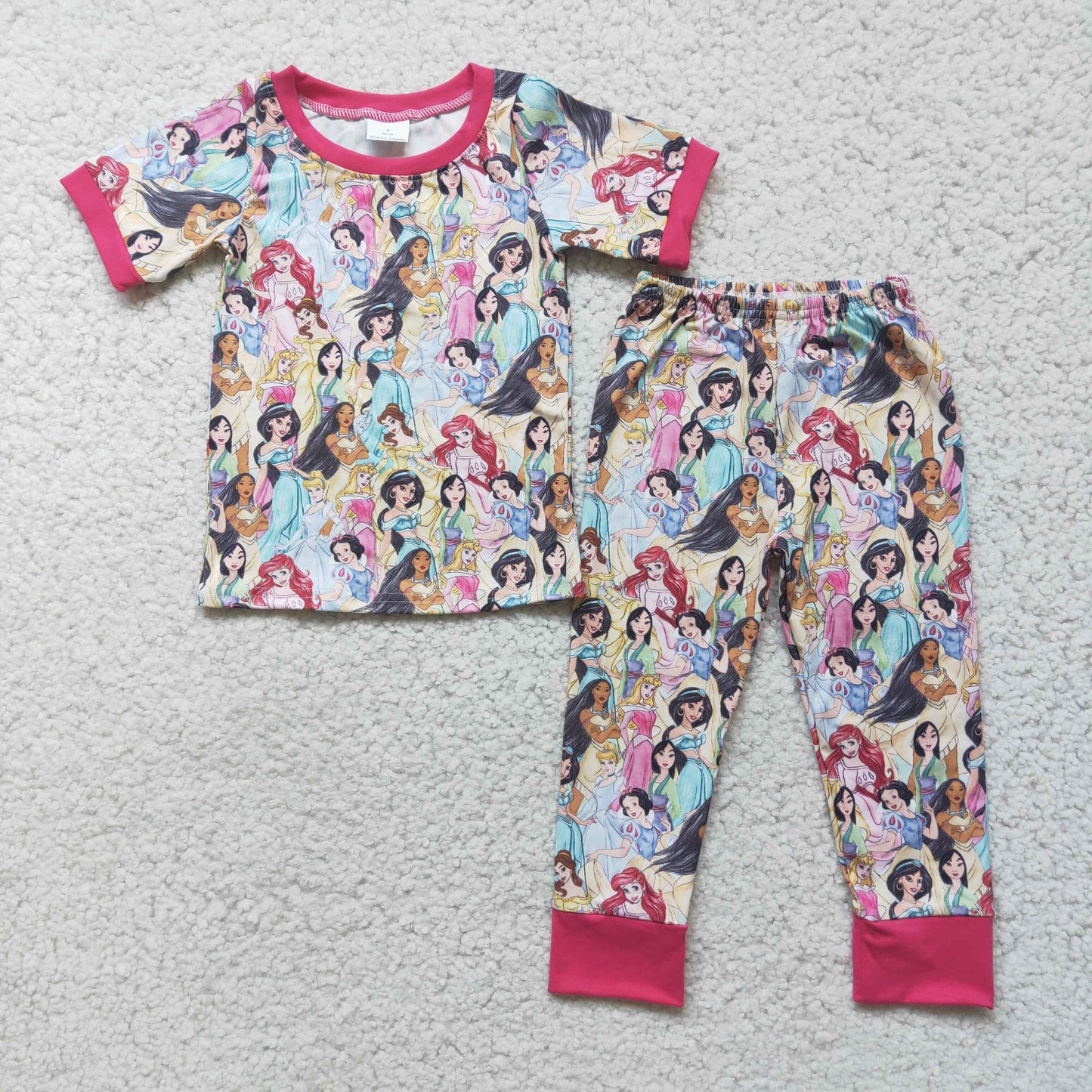 D2-2 princess short sleeve trouser suit pajamas