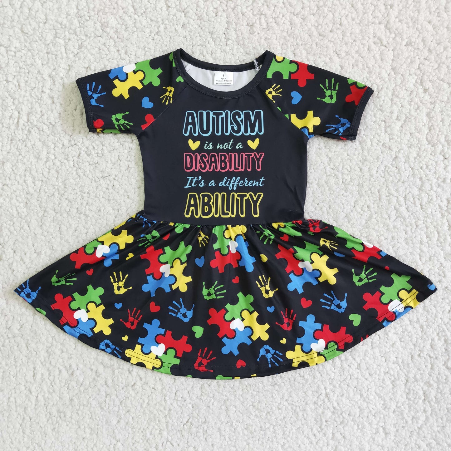 D3-11 AUTISM short-sleeved skirt