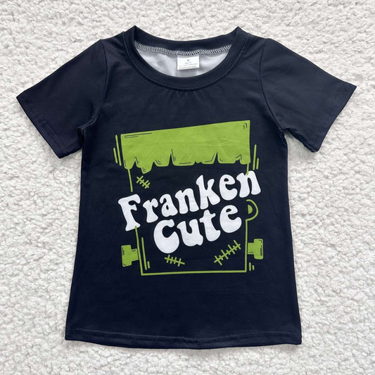 BT0248 franken cute black short sleeve top