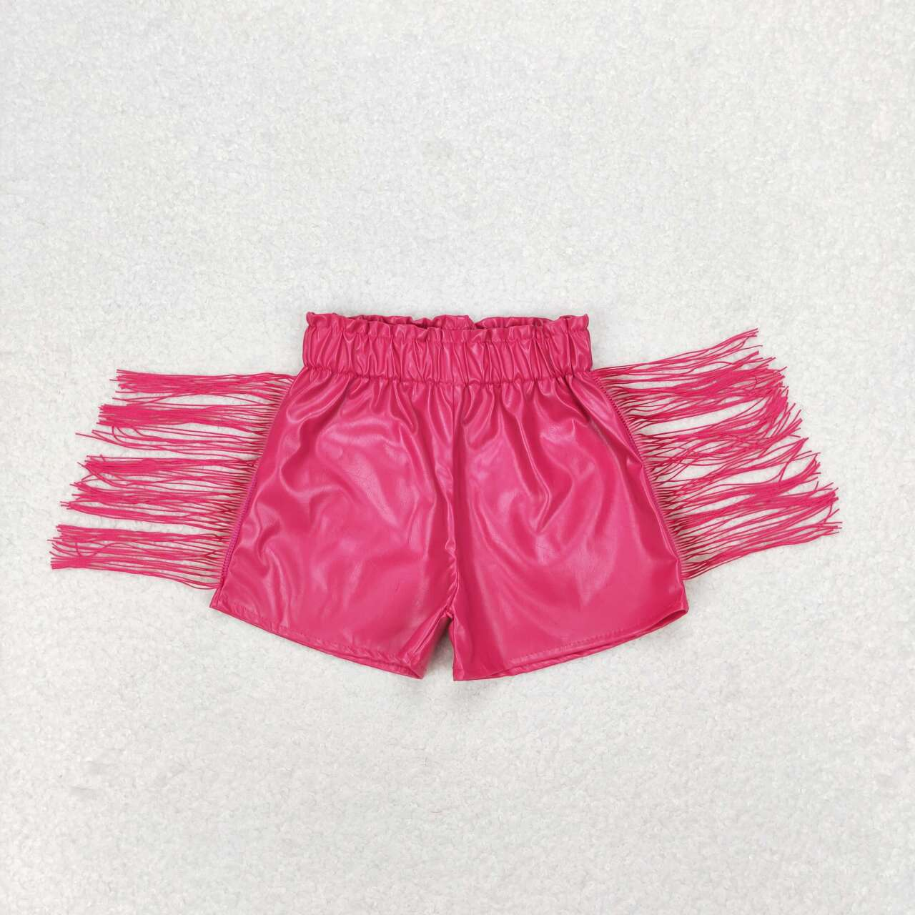 RTS NO MOQGold Purple Pink Red Tassel Leather Shorts