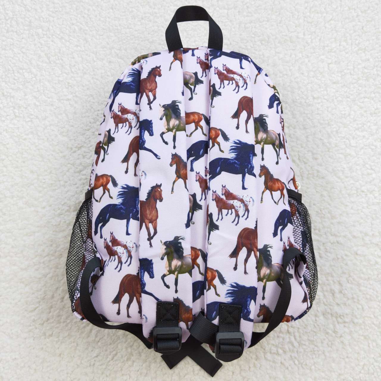 BA0124 Horse Light Purple Backpack