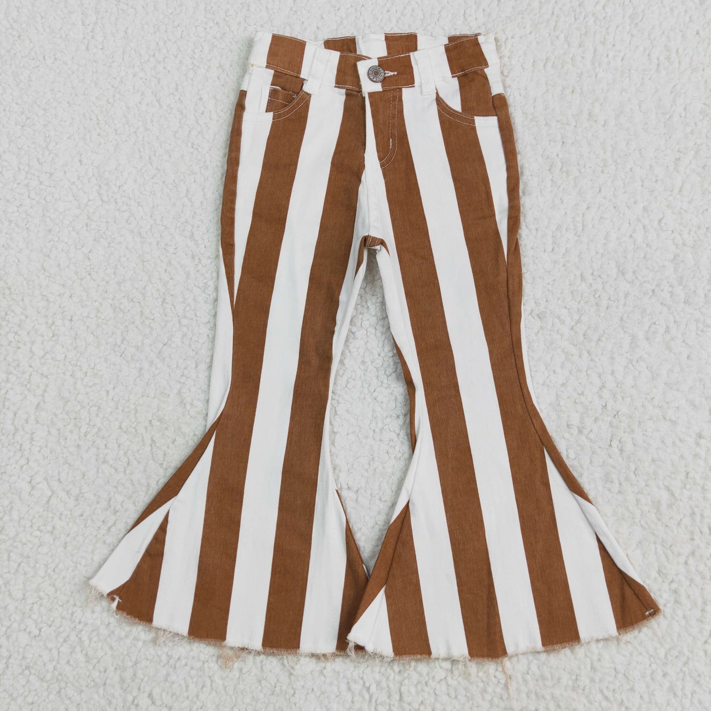 rts no moq E5-24 0.85 striped denim flared pants 400g