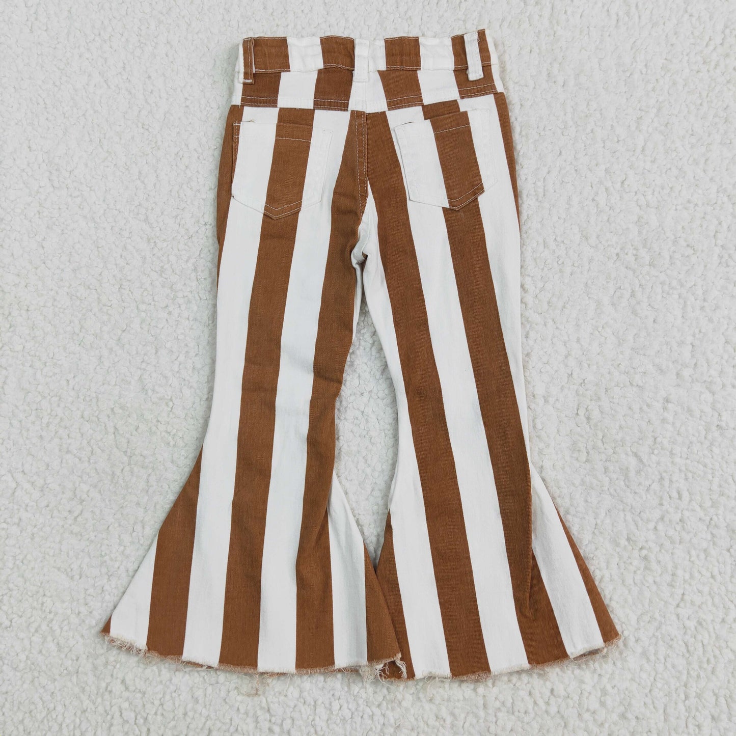rts no moq E5-24 0.85 striped denim flared pants 400g