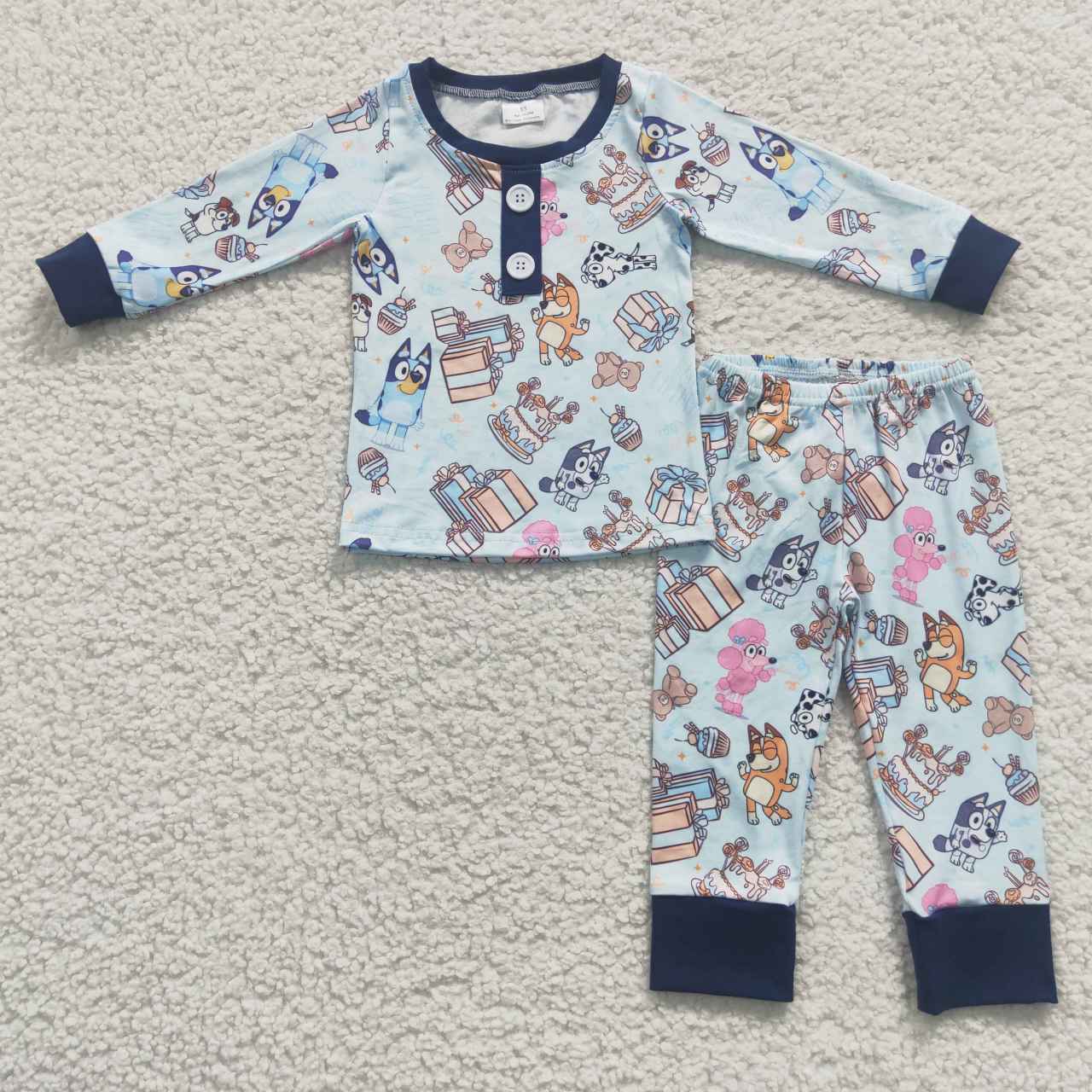 BLP0184 happy birthday cartoon dog long-sleeved trouser suit