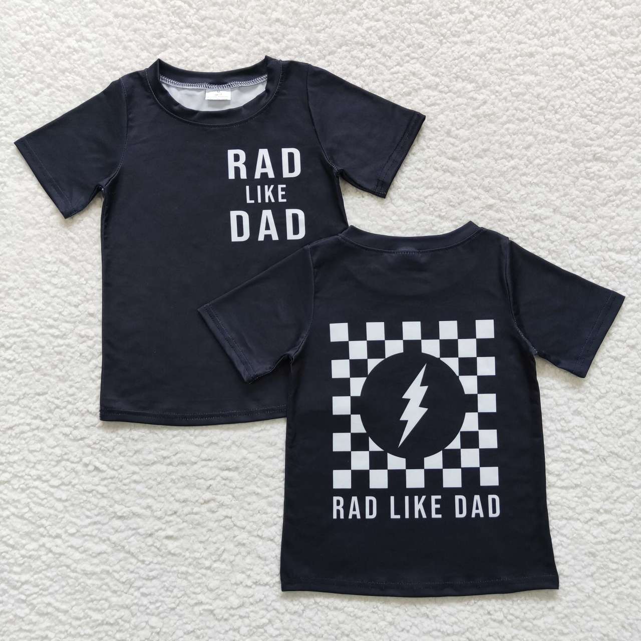 BT0323 rad like dad lightning plaid short sleeve top