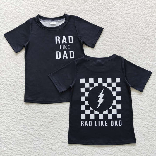 BT0323 rad like dad lightning plaid short sleeve top