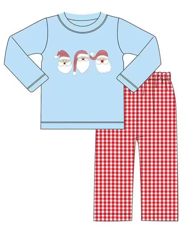 Christmas custom Santa Claus custom matching boys and girls clothes custom Christmas custom Christmas tree Christmas July  custom moq 5 eta 5-6weeks