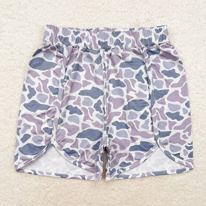 RTS Mommy And Me Family Sibling Brown Camo Baby Girls Boys Grey Camo Summer Shorts Bottoms