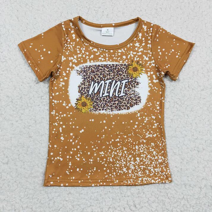 RTS Mommy and Me Mommy and Me Mama And Mini Adult Kids leopard Sunflowers Shirts