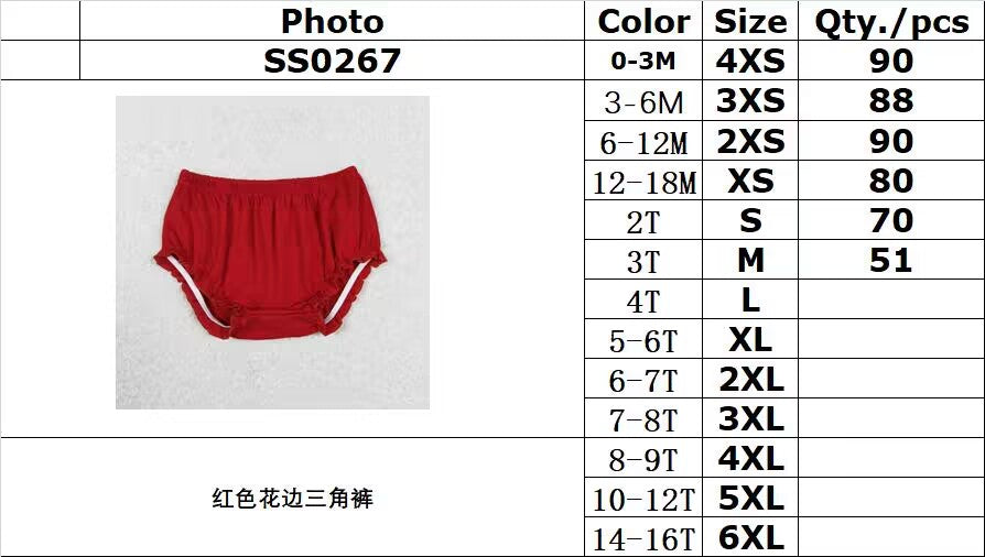 SS0268 RTS toddler clothes red boy summer bummies shorts