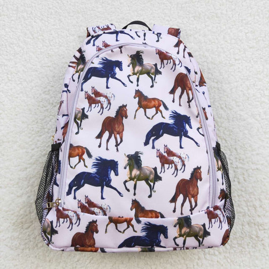 BA0124 Horse Light Purple Backpack