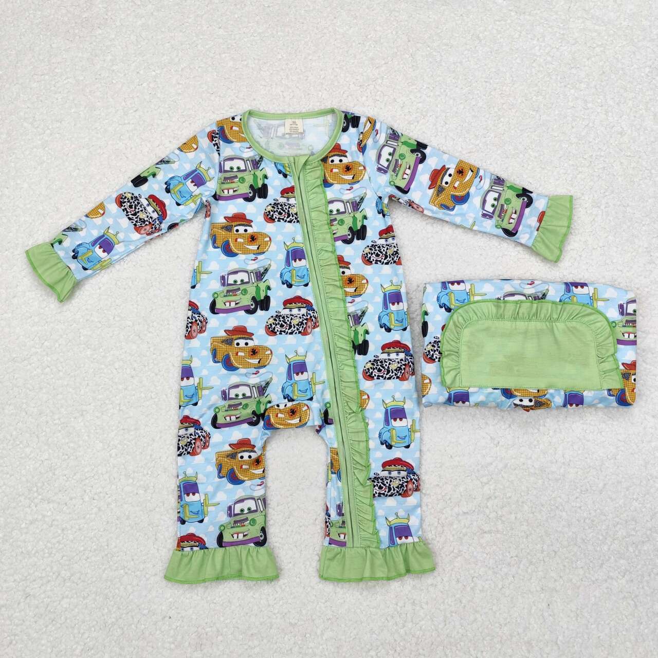 RTS NO MOQ ETA 5/7days arrived Toy Truck Long Sleeve Romper