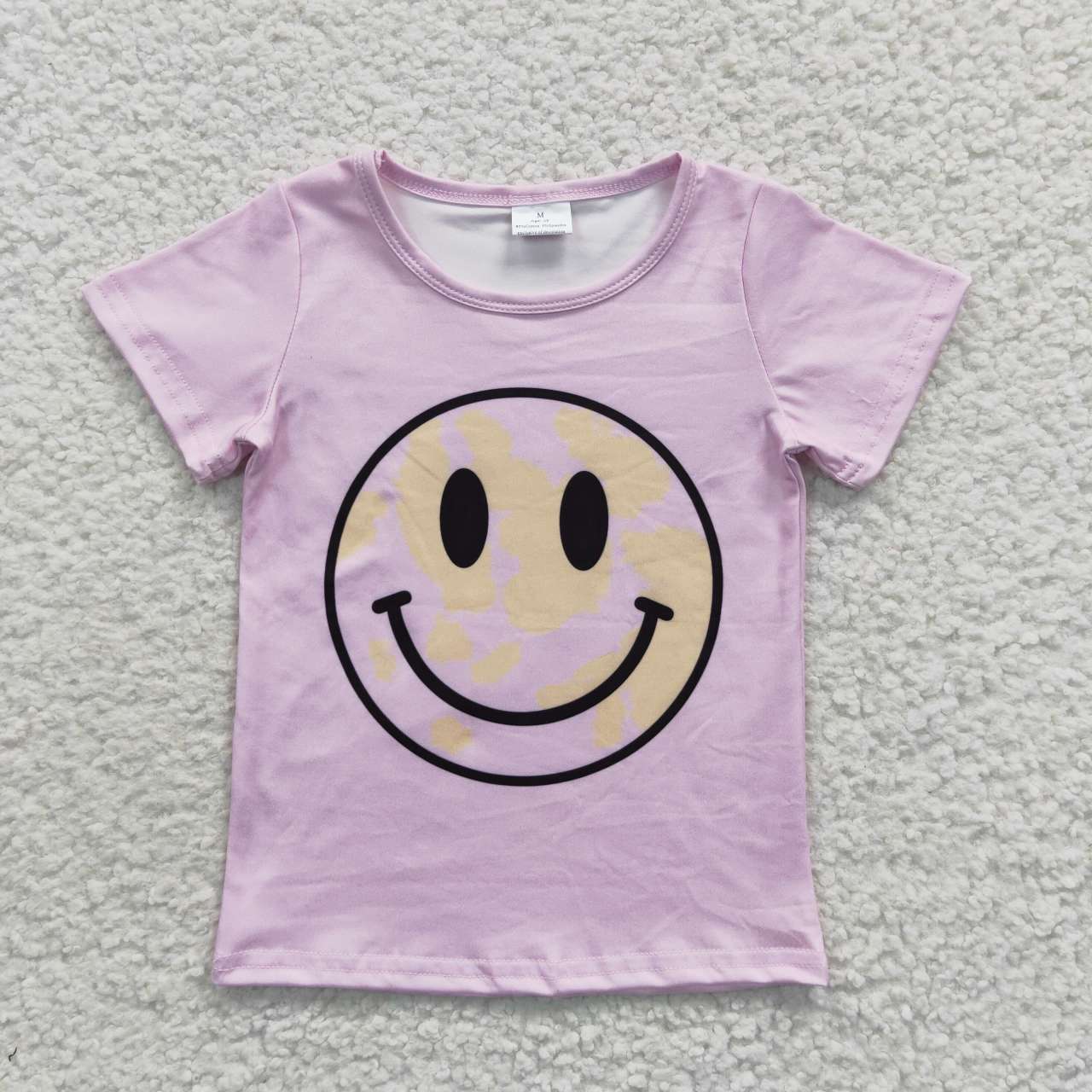 GT0192 Smiley Pink Short Sleeve Top