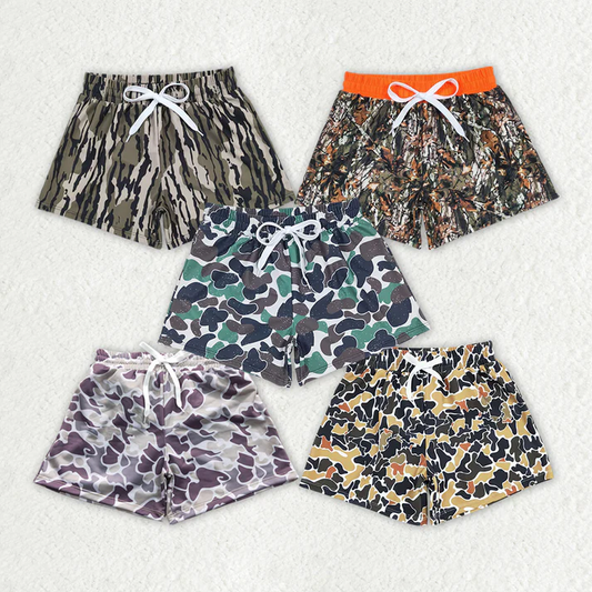 RTS Baby Boys Camo Print Summer Trunks Swimsuits Swimwears boys swim