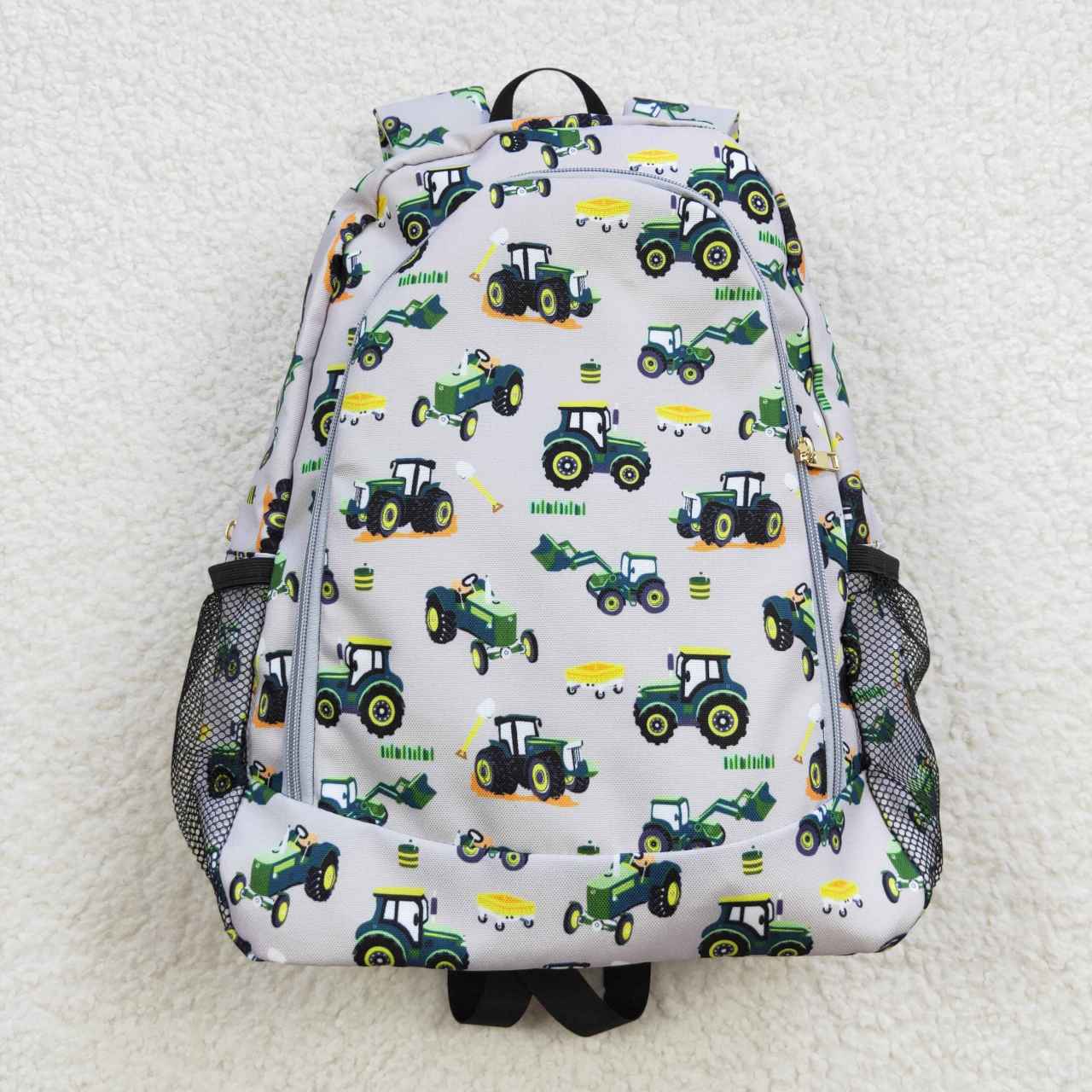 BA0085 Farm Tractor Truck Gray Backpack