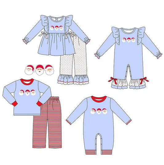 Custom moq 3 MIX SIZE eta 7/8week moq 5 eta /4/5week Santa Claus pattern light purple mixed suit