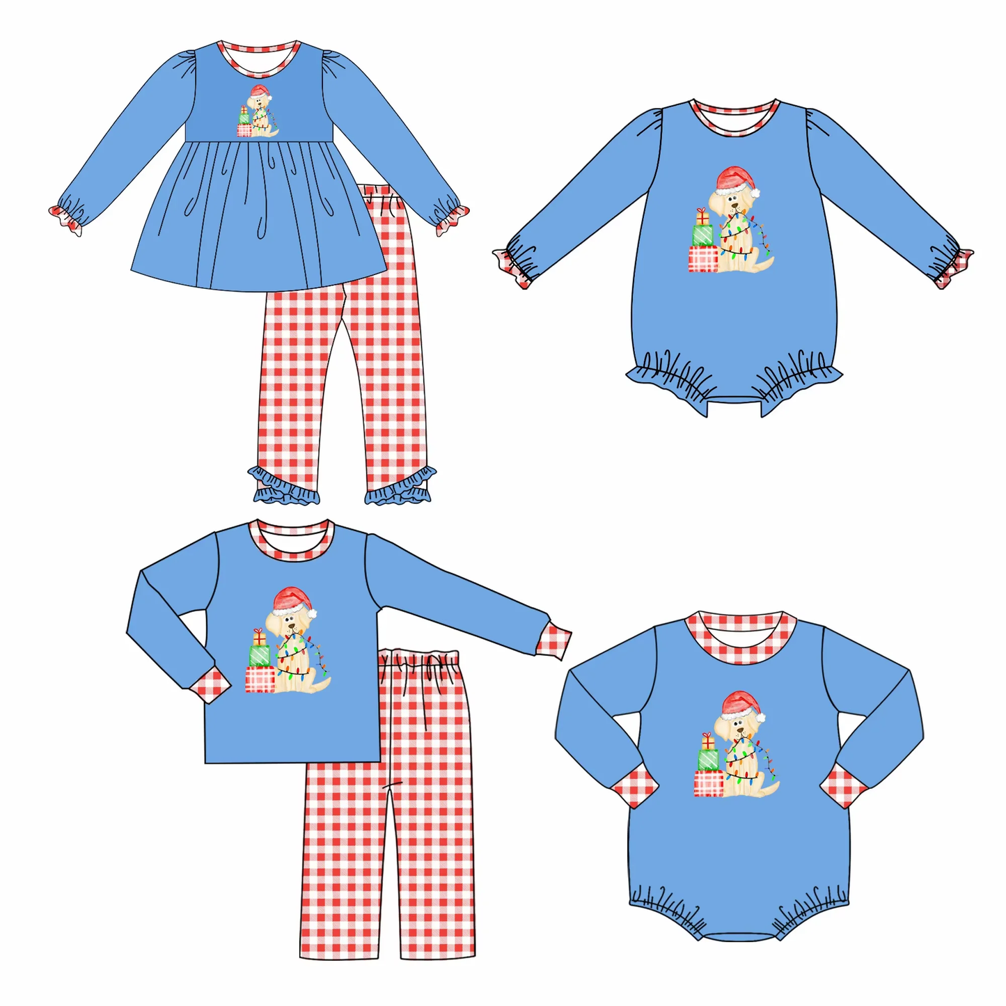 Custom moq 3 MIX SIZE eta 7/8week moq 5 eta /4/5week Christmas Gift Puppy Blue Boy Girl Mixed Set