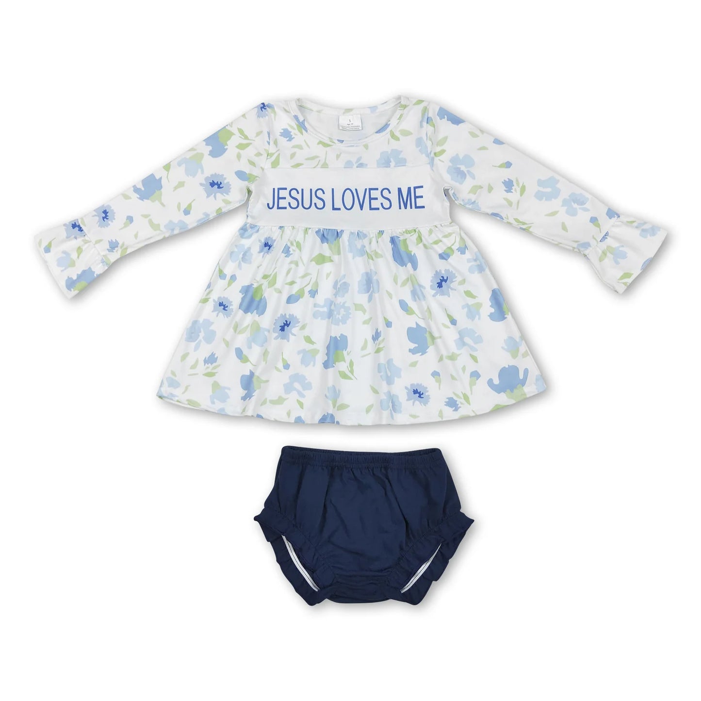 RTS NO MOQ Sibling baby girls clothes Christmas Lantern Sleeve Long Sleeve Top Thong Sets