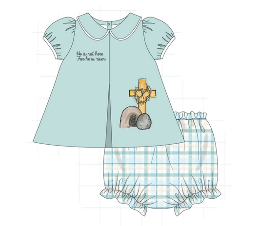 (Pre Order) No moq GBO0492 pre-order baby girl clothes easter short sleeve briefs sets-2025.11.20
