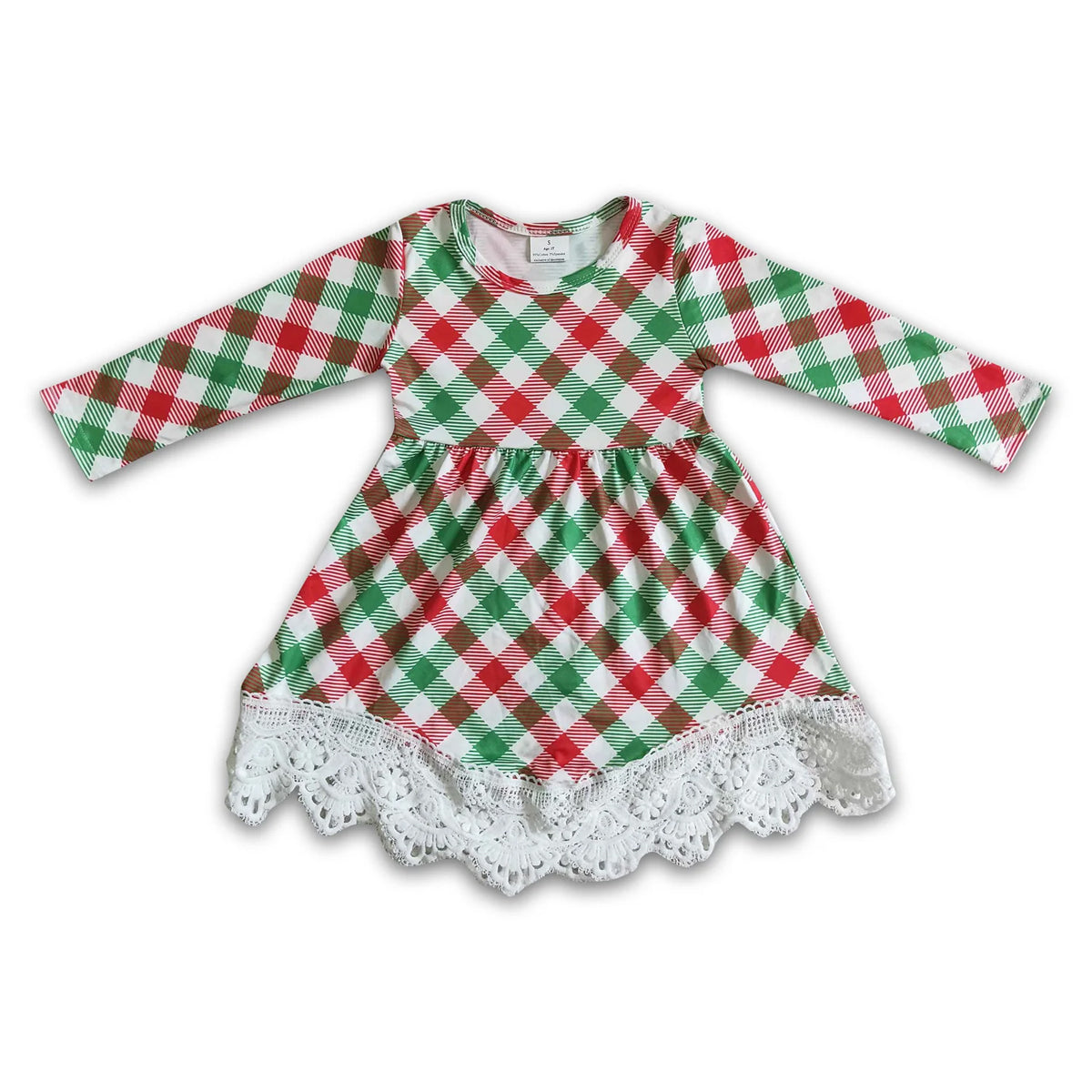 RTS NO MOQ Sibling baby girl clothes Christmas long sleeve dresses