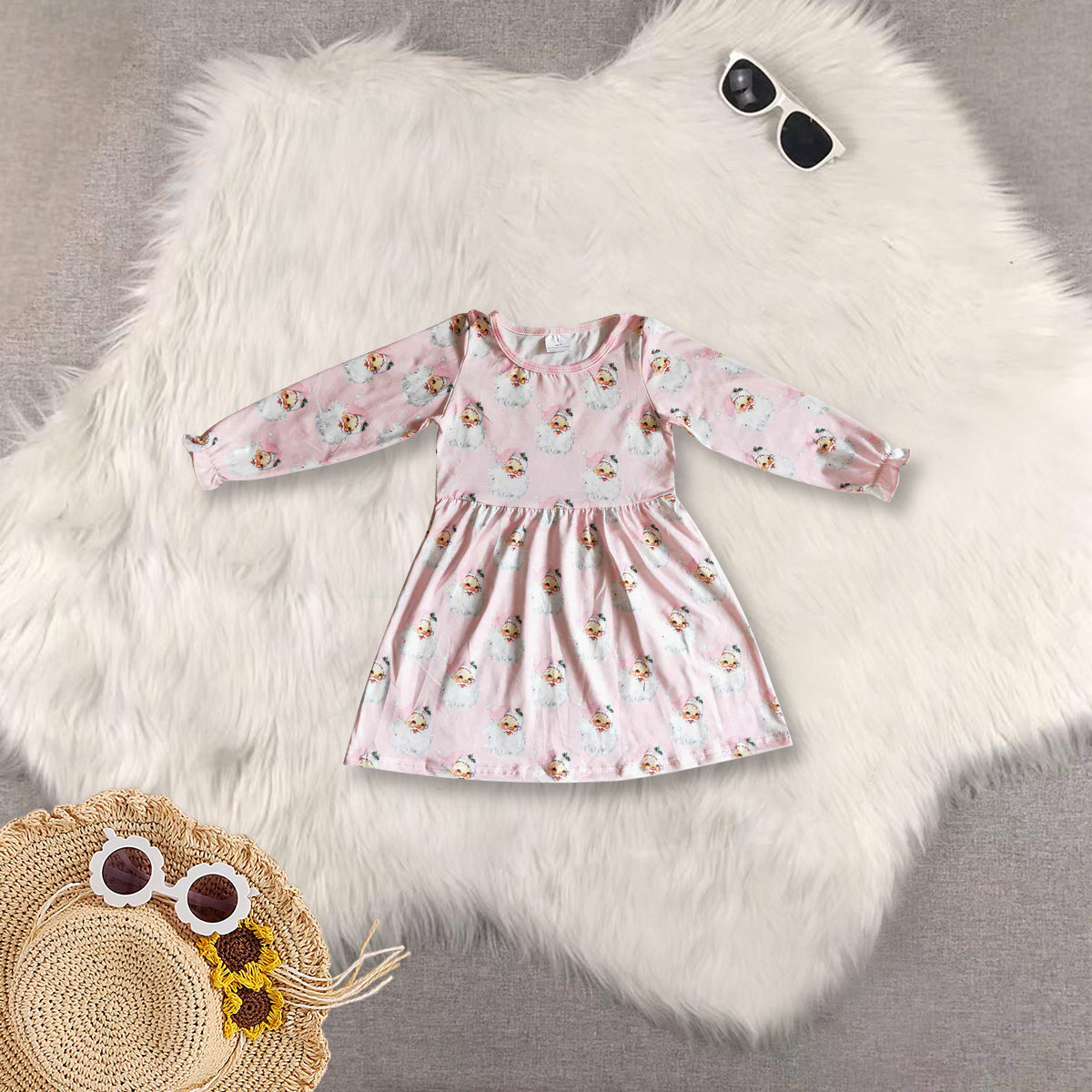 RTS Sibling baby girls clothes Christmas long Sleeve pants sets and dress and jumpsuit