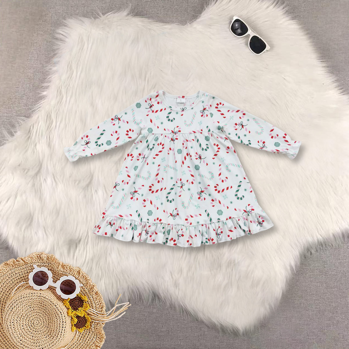 RTS NO MOQ Sibling baby Girls Boys Christmas long sleeve pants sets 2 and rompers 2 and dress and adult pants Clothes