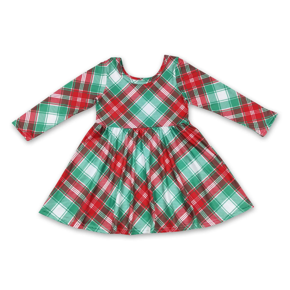 RTS NO MOQ Sibling baby girl clothes Christmas long sleeve dresses