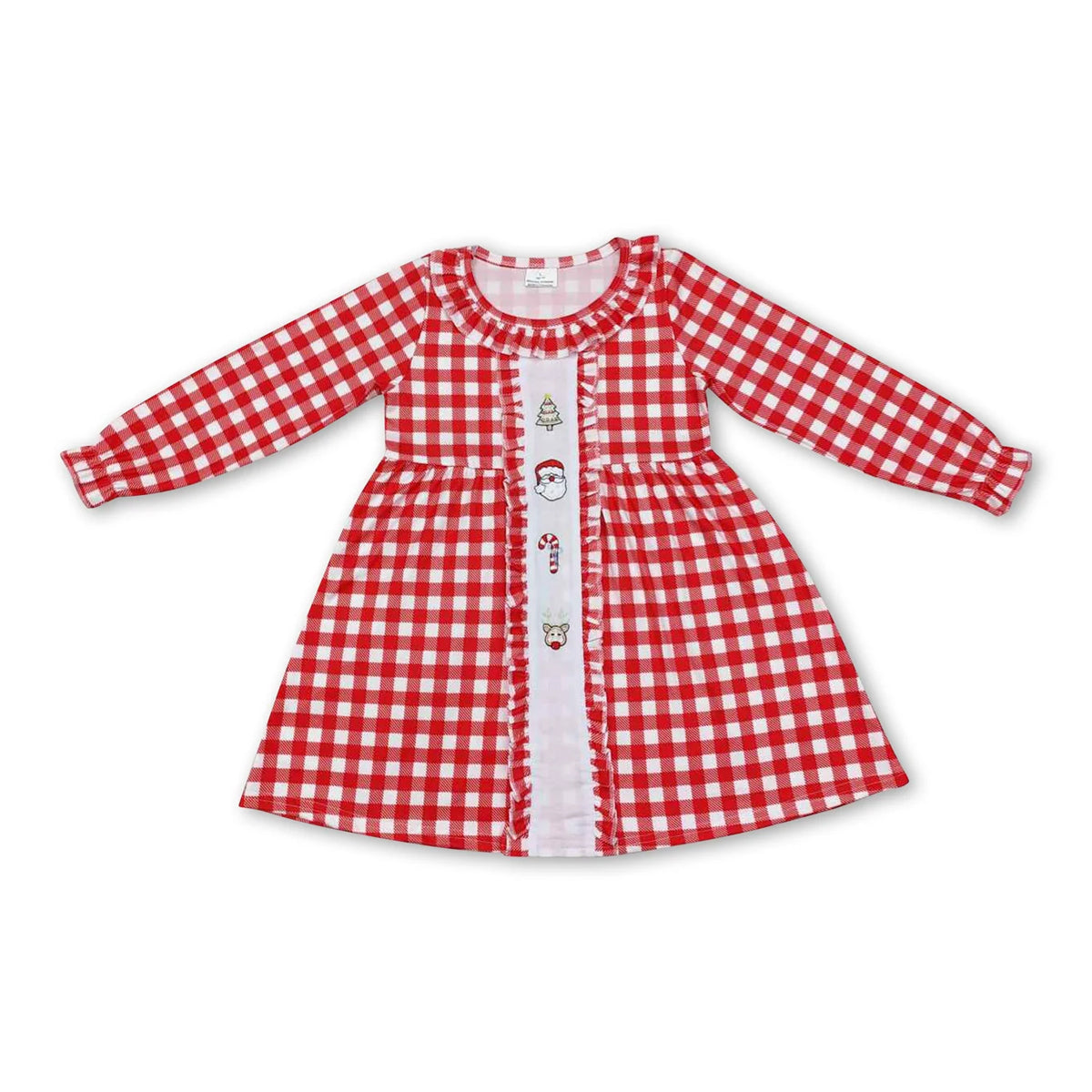 RTS Sibling baby girls clothes Christmas Embroidery long Sleeve pants sets and dress and romper