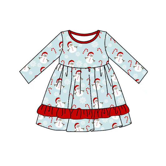 no moq GLD0749 pre-order baby girls clothes Christmas long sleeve dress-2024.8.12