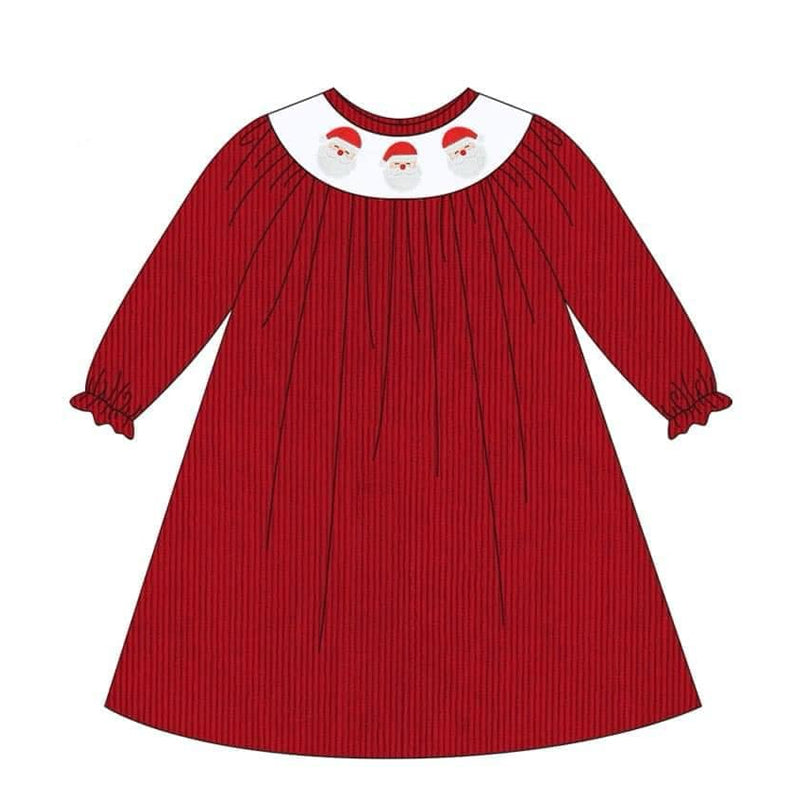 no moq GLD0750 pre-order baby girls clothes Christmas red long sleeve dress-2024.8.12