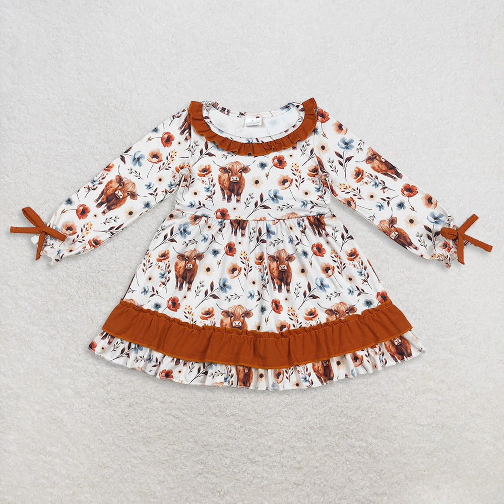 RTS Sibling baby girls clothes western alpine long Sleeve romper and dress