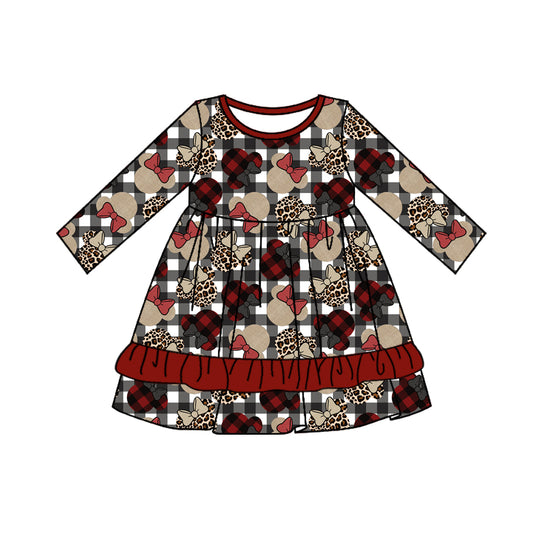 no moq GLD0962 pre-order baby girls clothes mickey head long sleeve dress-2024.10.8