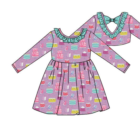 no moq GLD1013 pre-order baby girls clothes long sleeve dress-2025.1.15