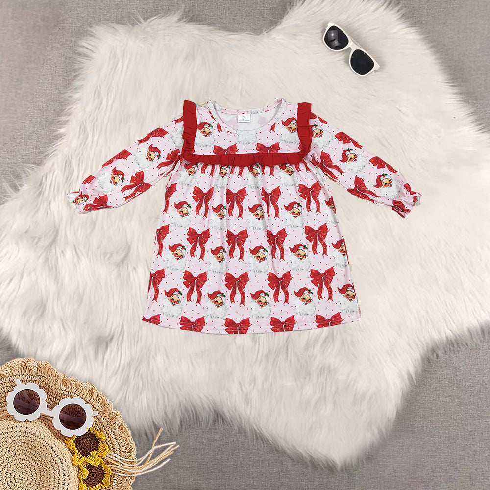 RTS Sibling baby girls clothes Christmas red long Sleeve pants sets and dress and rompers