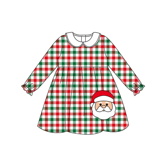 no moq GLD1167 PRE-ORDER baby girl clothes Christmas long sleeve dress-2025.6.25