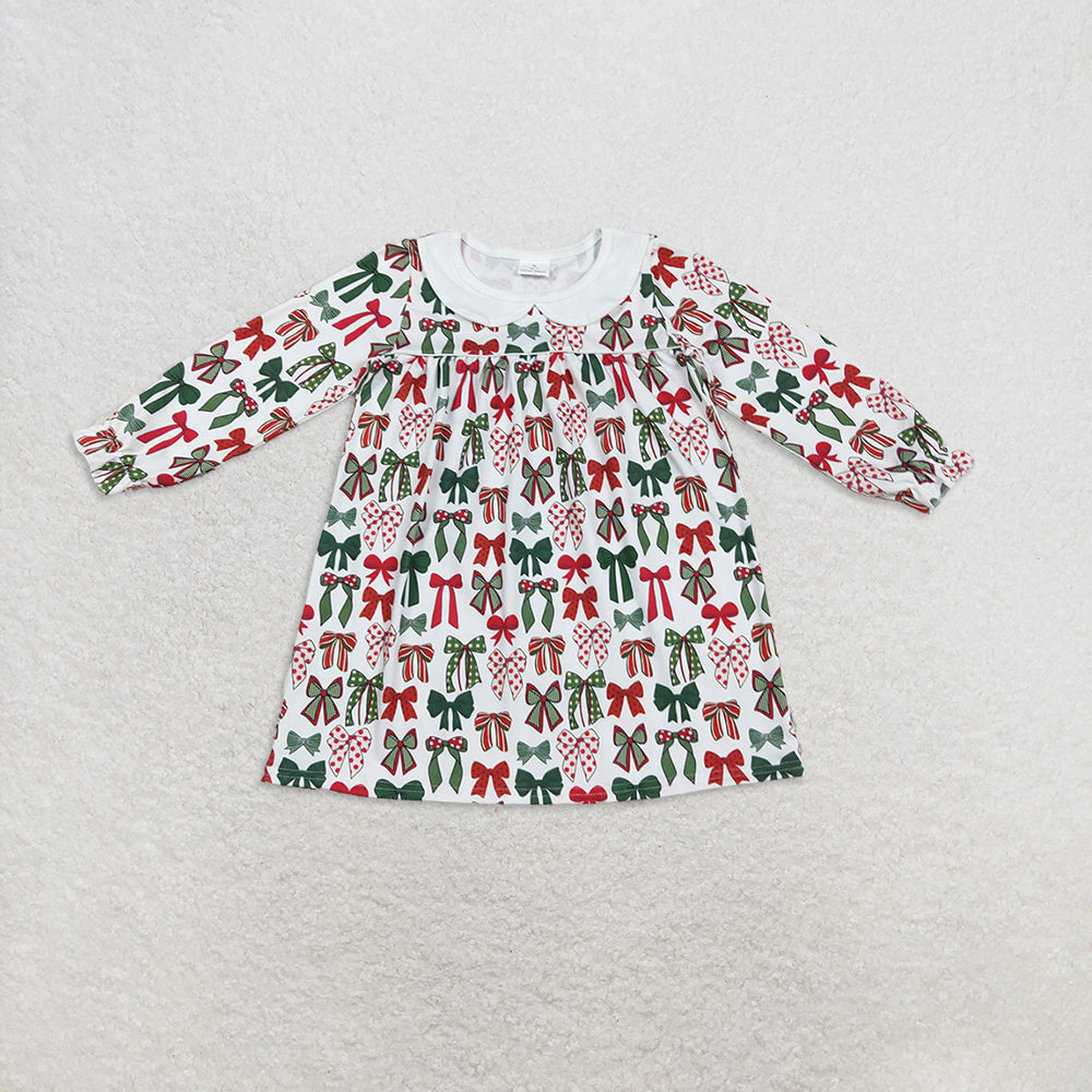 RTS NO MOQ Sibling baby girl clothes Christmas long sleeve dresses