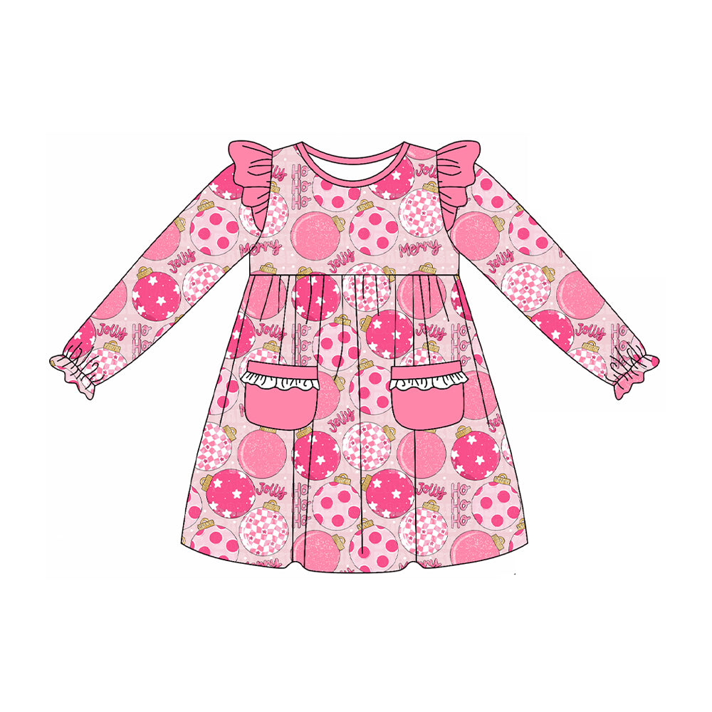 (Pre Order) No moq GLD1239 PRE-ORDER baby girl clothes long sleeve dress-2025.7.30