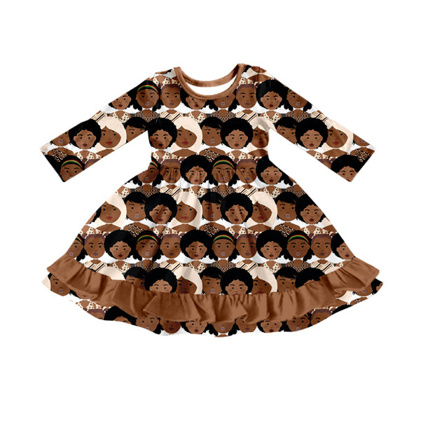 (Pre Order) No moq GLD1374 PRE-ORDER baby girl clothes long sleeve dress-2025.10.1