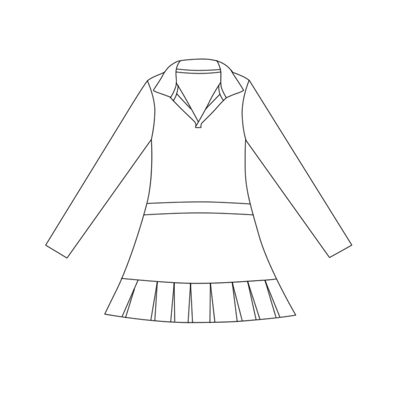 (Pre Order) No moq GLD1440 PRE-ORDER baby girl clothes yoga white long sleeve dress-2025.11.1