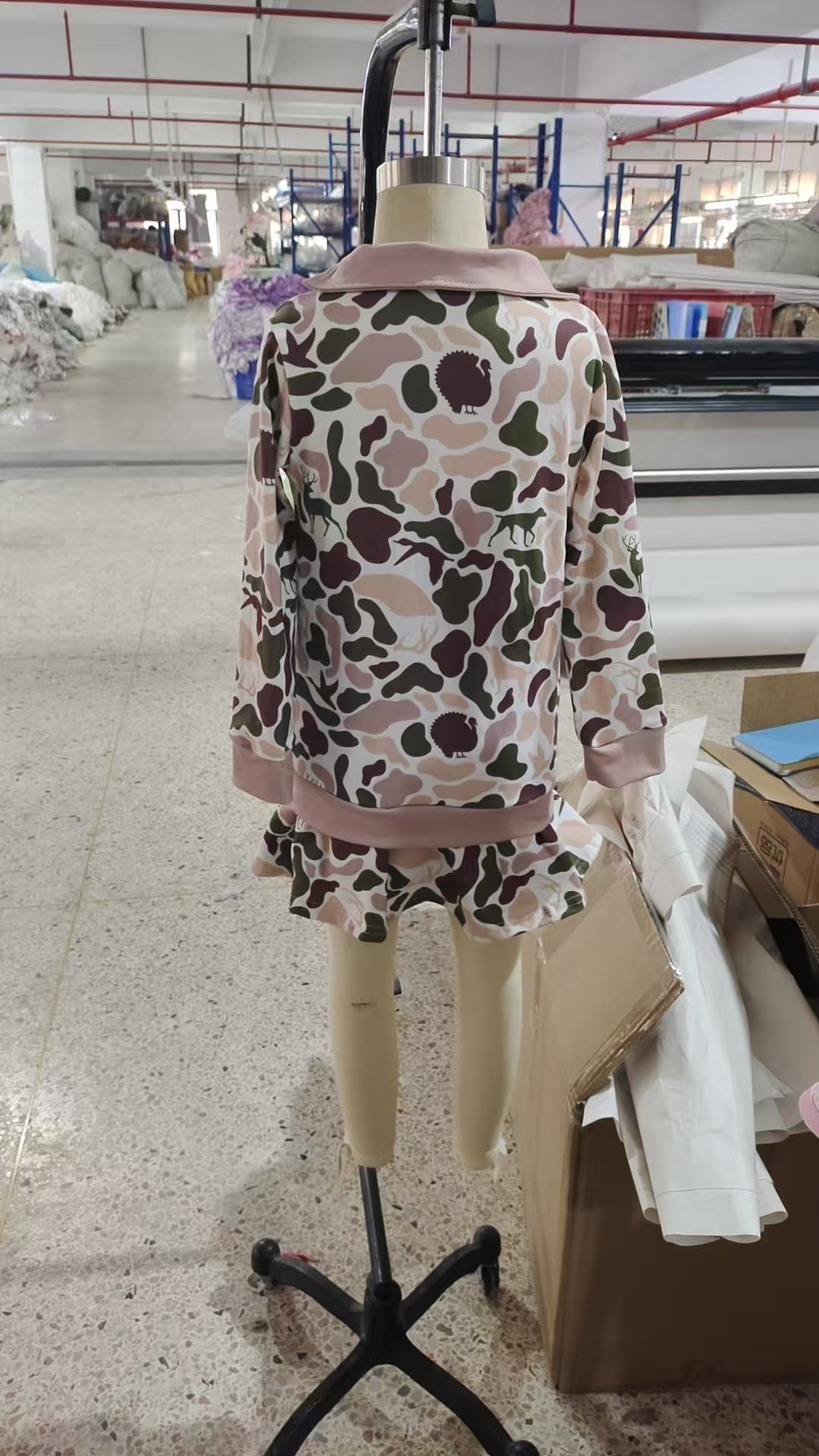 (Pre Order) No moq PRE-ORDER baby girl clothes camouflage long sleeve skirts sets-2025.12.2