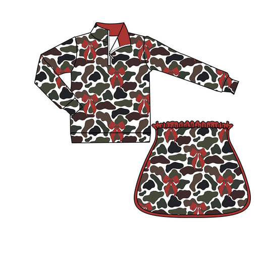 (Pre Order) No moq GLD1495 PRE-ORDER baby girl clothes yoga long sleeve skirts sets-2025.11.7