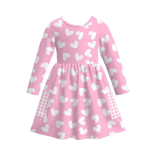 (Pre Order) No moq Pre-order baby girl clothe love long sleeve dress