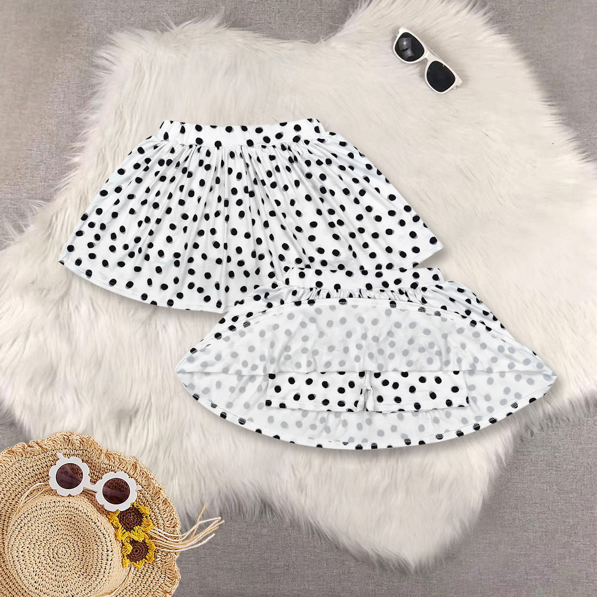 RTS NO MOQ Sibling baby girls clothes Halloween ghost pumpkin short-sleeved top and skirts