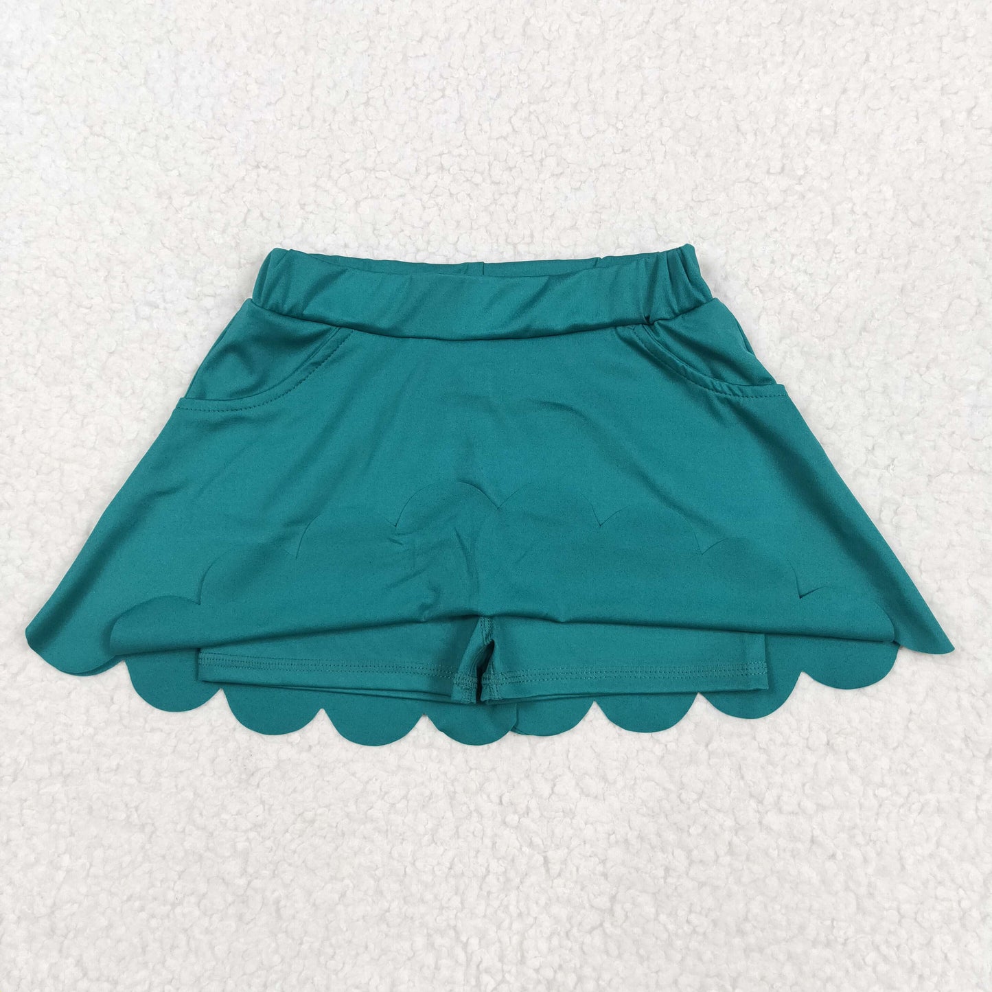 RTSNO MOQ GLK0077 Pure dark green lace yoga skirt